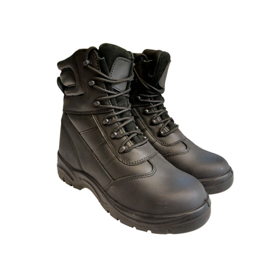 British Military Boots High Leg Antistatic Black Leather Stirling Safetywear 9M