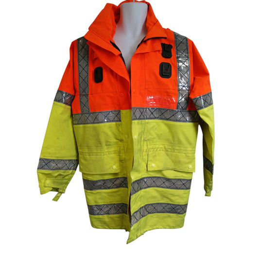 Goretex Hi Vis Class 3 3/4 Length Jacket Waterproof Motorway Highway Grade B