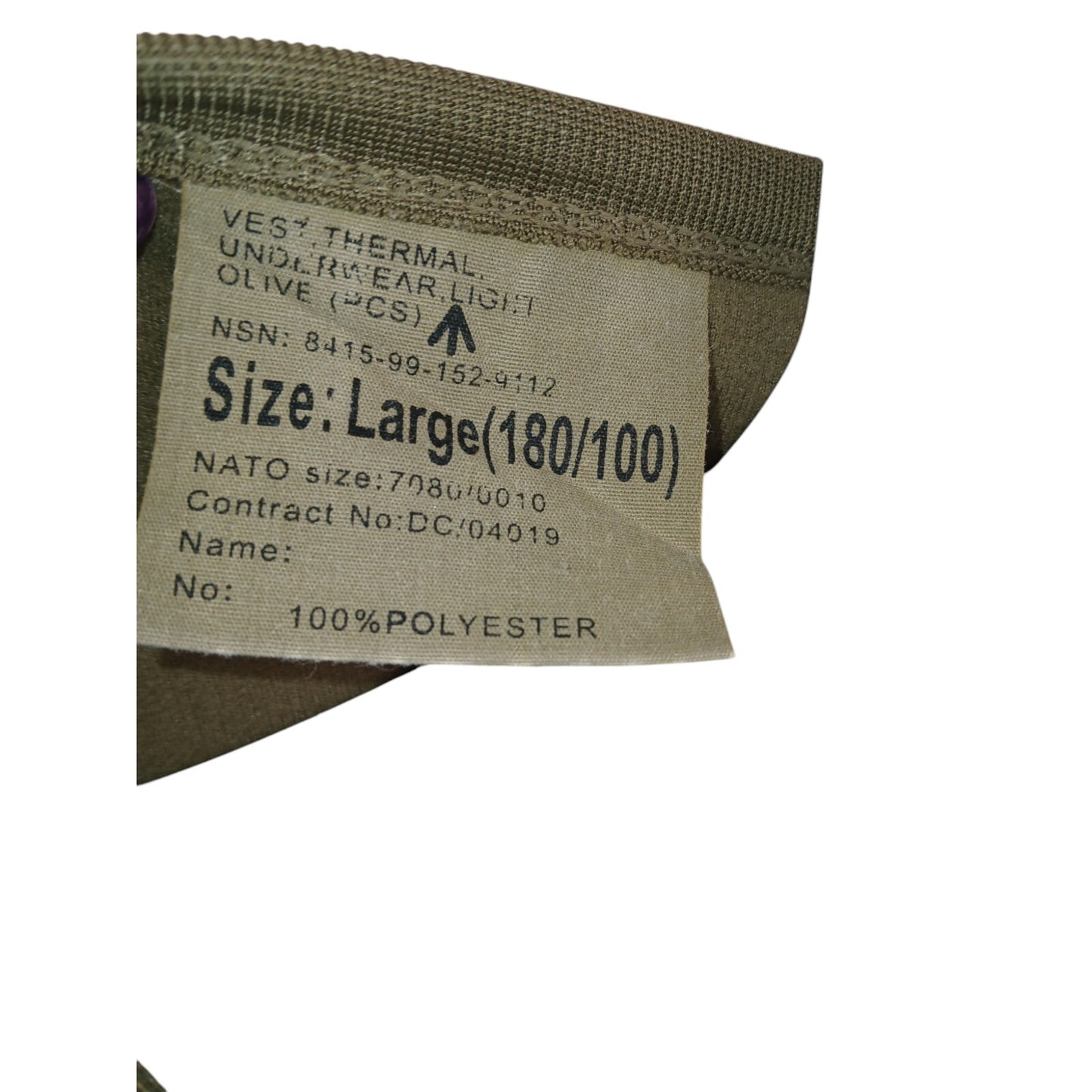 British Army PCS Underwear Thermal Olive Green Long Johns Base Layer Wicking