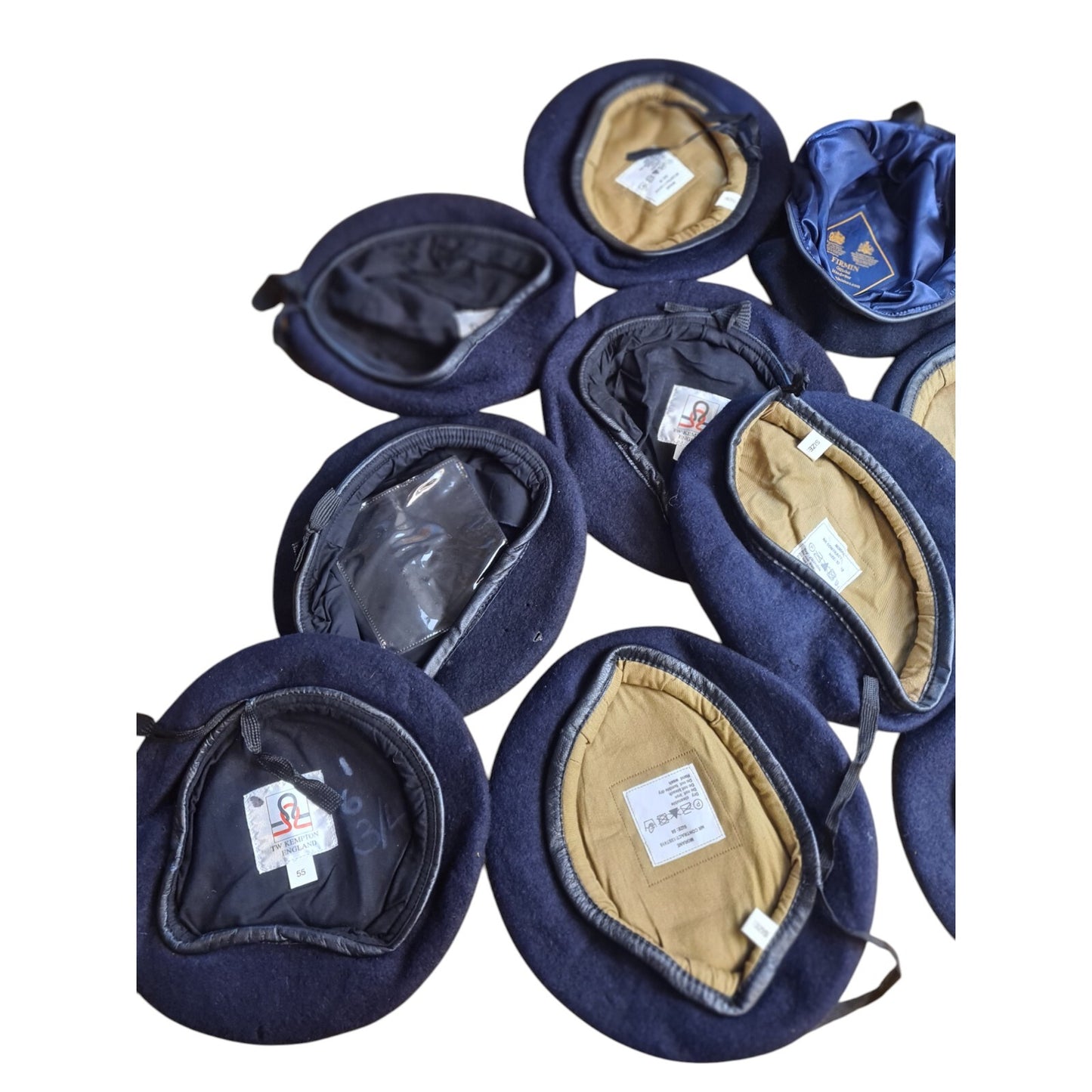 Wool Beret Bundle Military Issue Navy Blue x10 Various Sizes Ranks Services