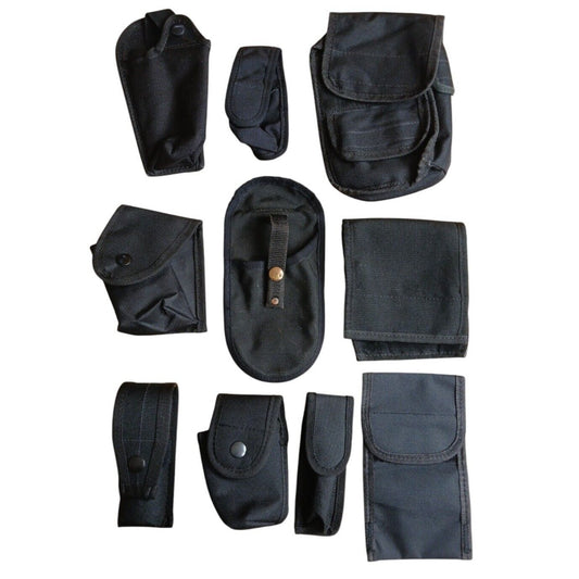 Duty Belt Loop Pouches Belt Various 10 x Police Black Security Utility Bundle B