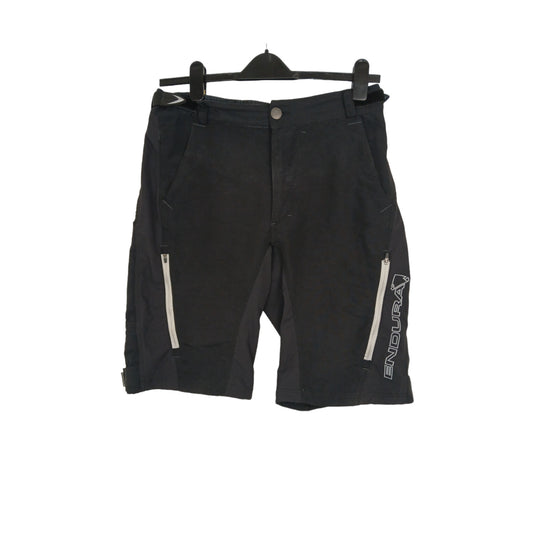 Endura Cycling Shorts Single Track II Black Mountain Bike Mens Ex Police