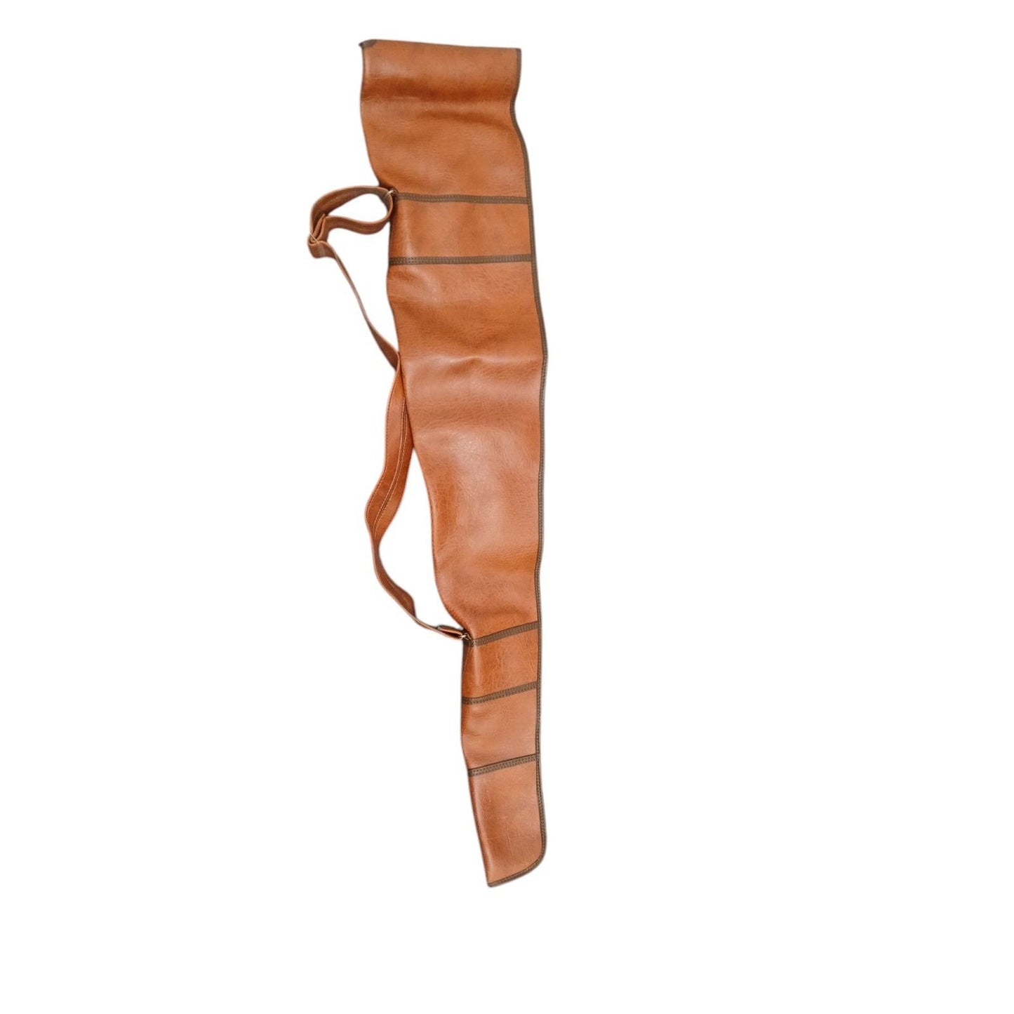 Leather Rifle Carry Case Shotgun Slip Hunting Rifle Storage Tan Brown Holder