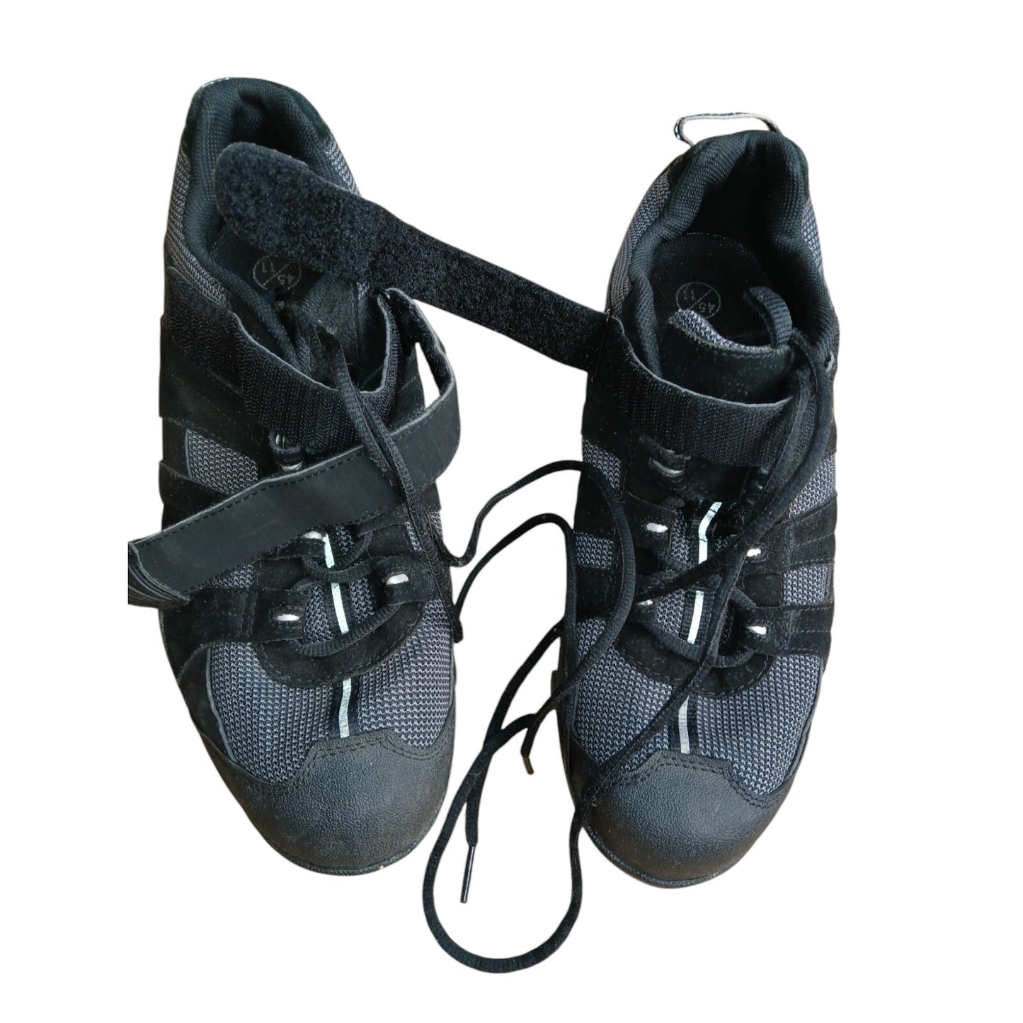 Endura Cycling Shoes Black Grey Size 11 Ex Police Lace Up Bike Bicycle