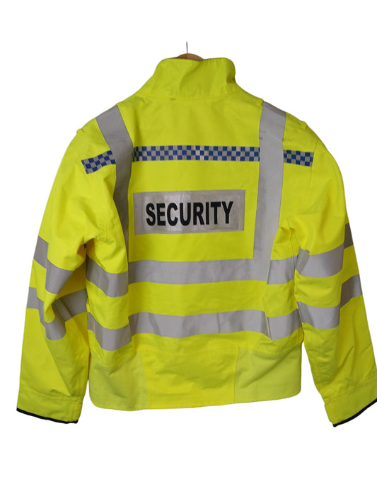 Hi Vis Hi Viz Security Jacket Bomber Blouson Breathable Waterproof Lightweight