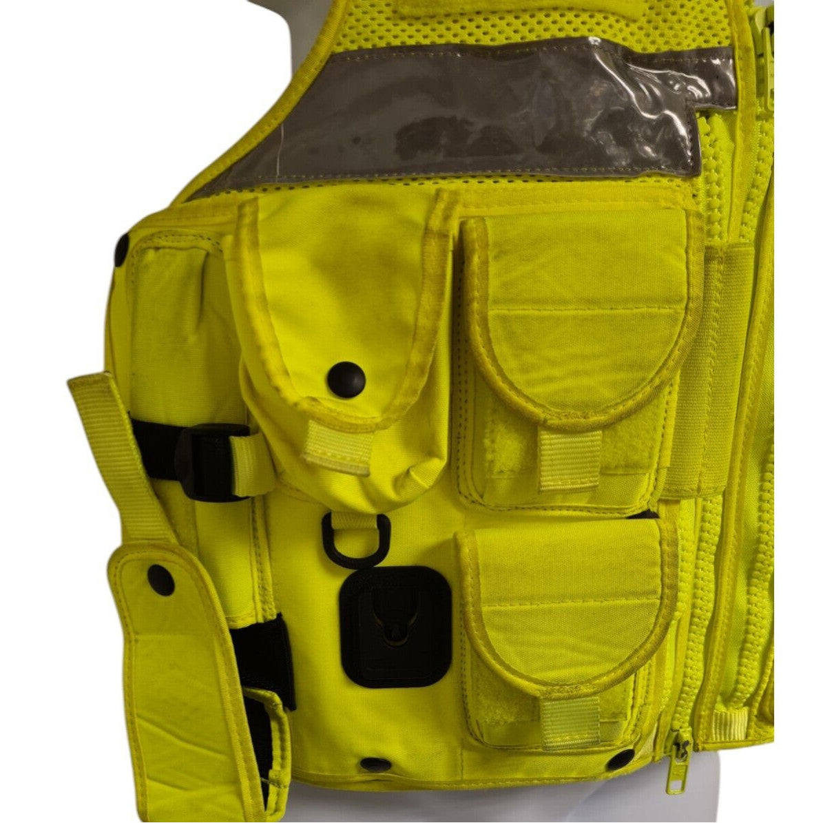 Tactical Vest Hi Viz Hi Vis Integrated Pouches Security Airsoft Police Size L