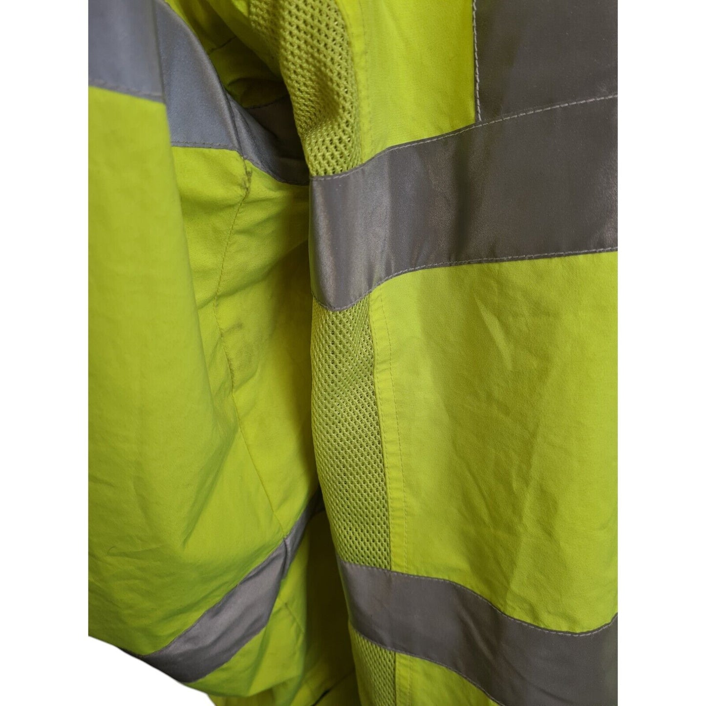 Halvarssons Motorbike Motorcycle Jacket Hi Vis Hi Viz Yellow Coat Winter Police