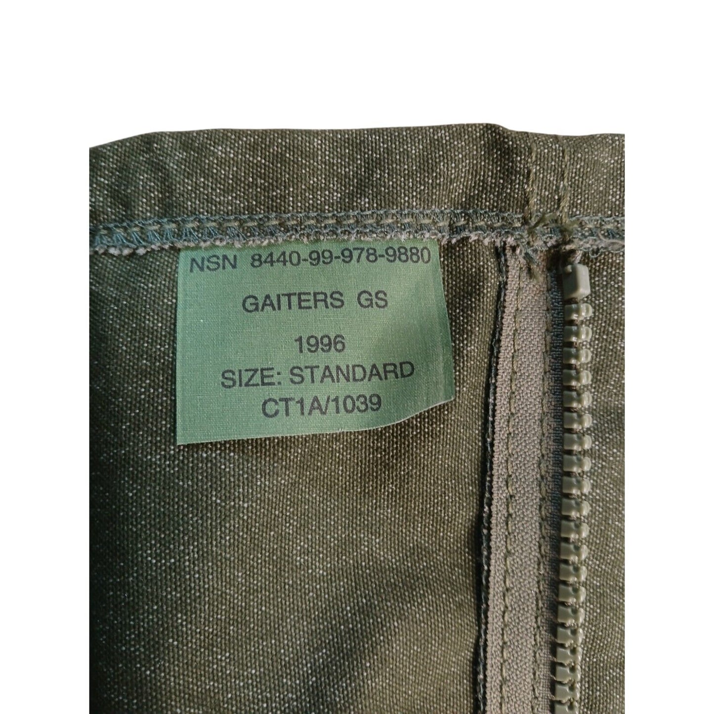 British Army Green Leg Gaiters GS Wire Rope Hiking Standard Size 1996